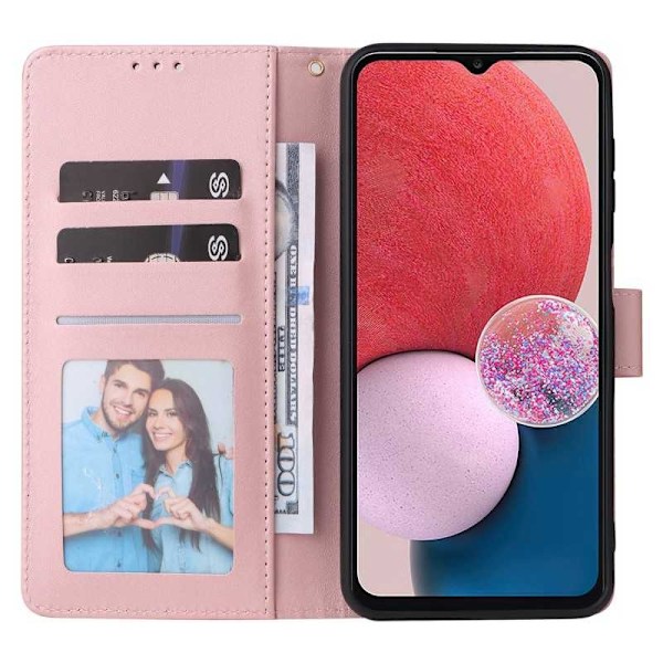Samsung A13 4G Trendy Pung-etui Sparkle 4-RUMMET Pink