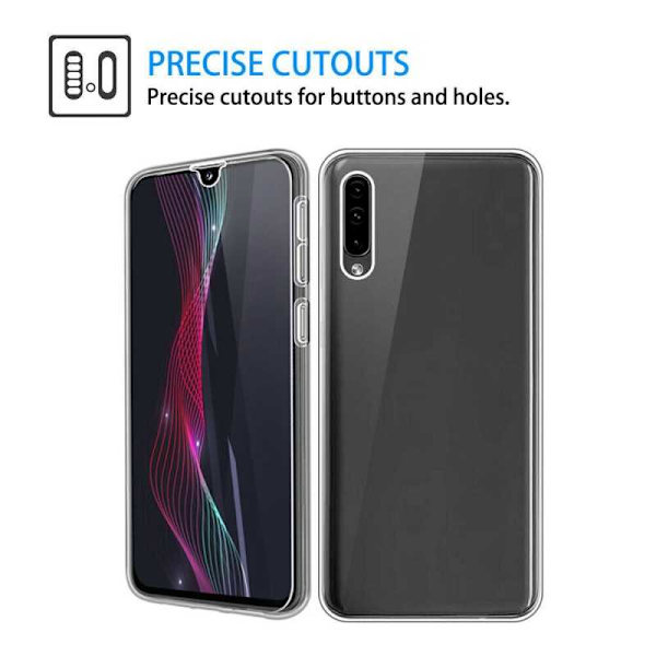 360° kiinteä silikonikotelo Samsung Note 10 Plus Transparent