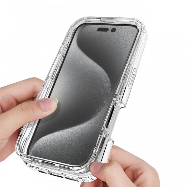 iPhone 16 Pro Max Heltäckande Premium 3D Skal 3in1 ThreeSixty Clear