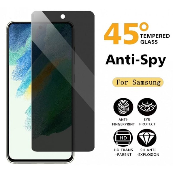 Samsung S23 Plus privacy hærdet glas 0,26mm 2.5D 9H Transparent