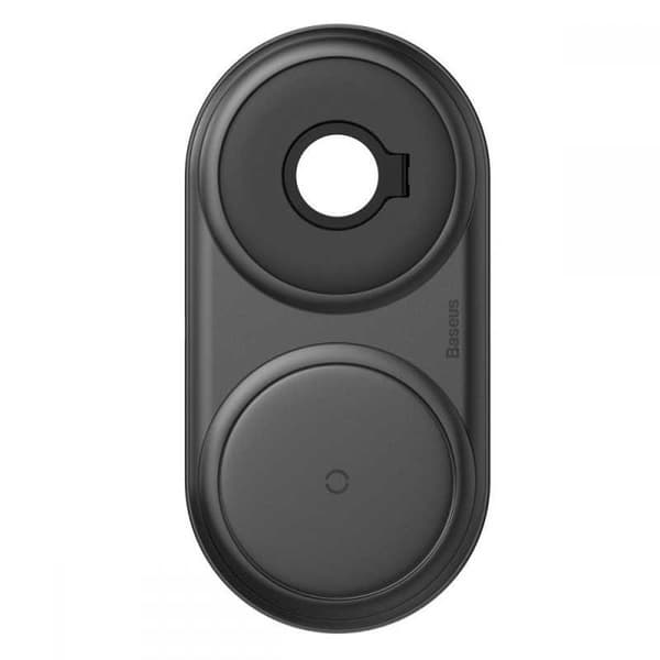 2-in-1 Baseus Planet Trådlös Laddare + Sladdspole Vit