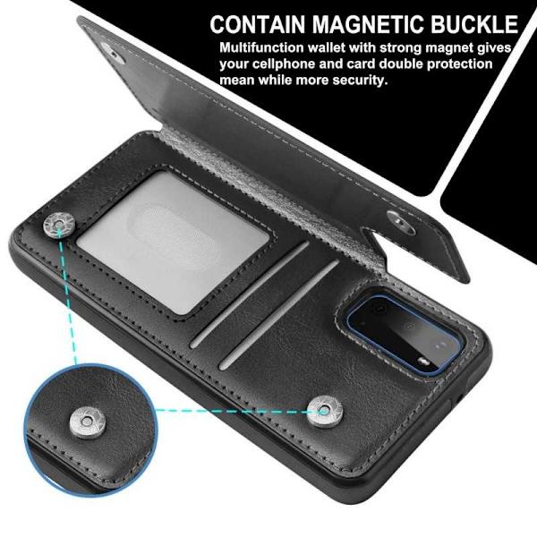Samsung S20 FE-modstandsdygtigt vægtkort Holder 3-FACK Flippr Black