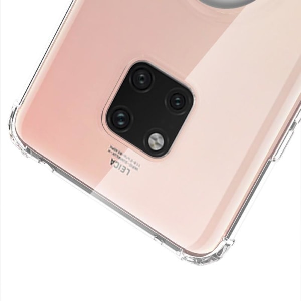 Huawei Mate 20 Pro Iskunkestävä suojus sormustelineellä Fresh Transparent