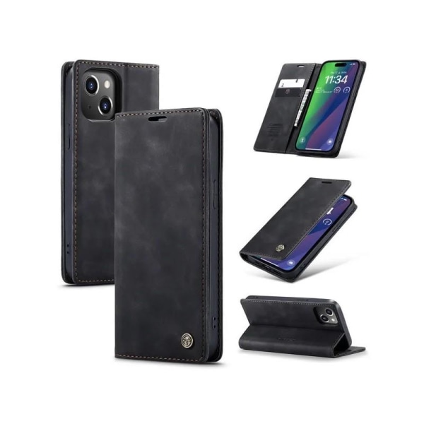 iPhone 15 Exclusive & Elegant Flip Case CaseMe 3-FACK Black