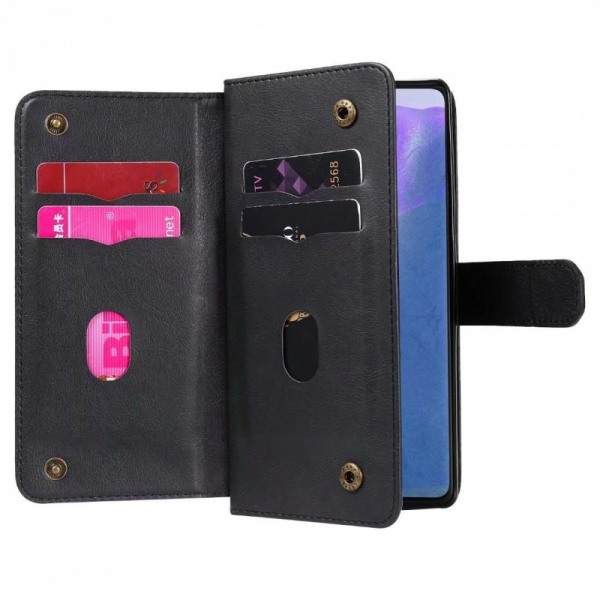 Samsung Note 20 Wallet Case med 11-bakke Array V2 Black