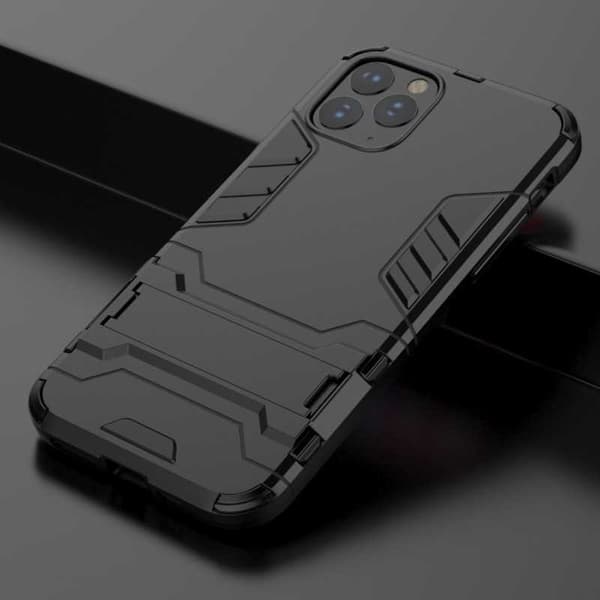 iPhone 11 Pron iskunkestävä kotelo jalustalla ThinArmor Black