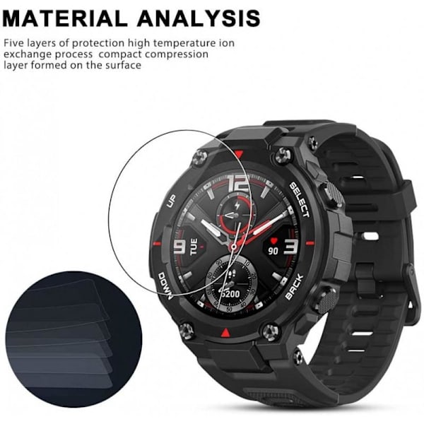 2-PACK Amazfit T-Rex hærdet glas 0,2 mm 9H 2,5D Transparent