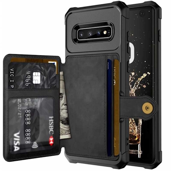 Samsung S10 Iskunkestävä Premium Cover 4-TACK Solid V3 Black