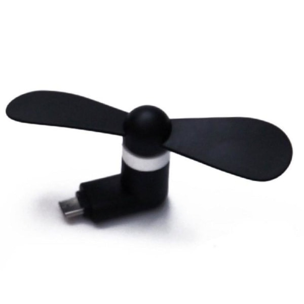 USB Micro Fan - Sort Black