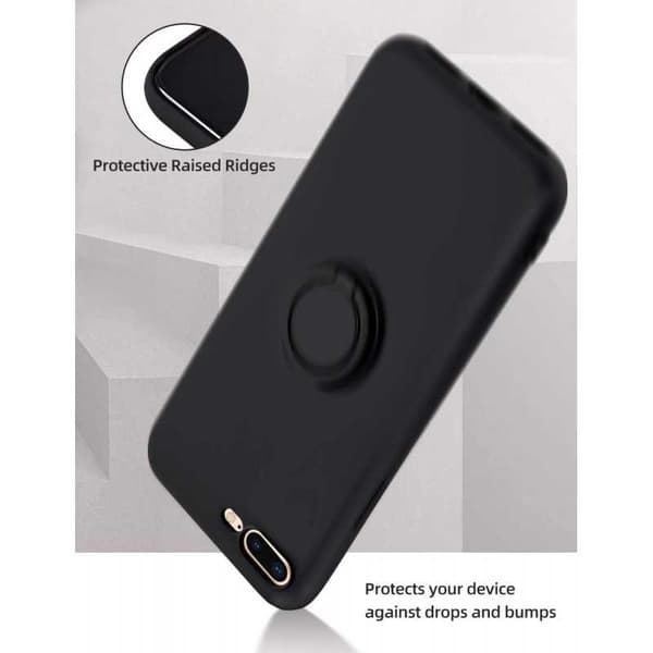 iPhone 7 Plus / 8 Plus Stöttåligt Skal med Ringhållare CamShield Svart