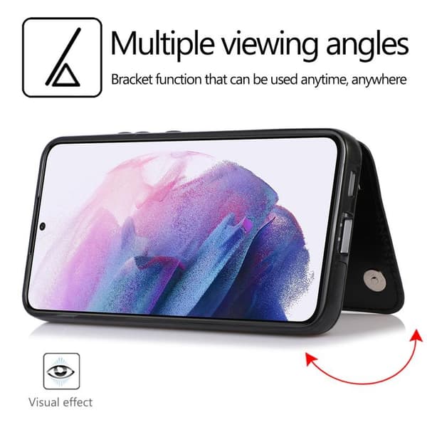 Samsung S23 iskunkestävä kansikorttipidike 3-taskuinen Flippr