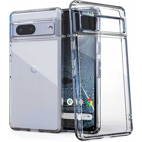 Google Pixel 8 Stöttåligt Genomskinligt Skal Simple Transparent