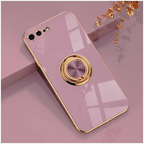 iPhone 7 Plus / 8 Plus Elegant & stødsikkert cover med ringholder fejlfri Svart