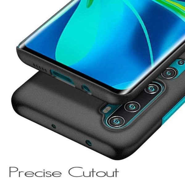 Xiaomi Mi Note 10/10 Pro Ultra-ohut kumipinnoitettu mattamusta Cover Basic V2 Black