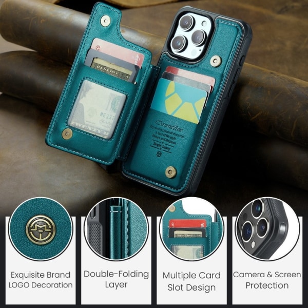 CaseMe Shockproof Cover Kortholder Stander 4-rums iPhone 12 Pro