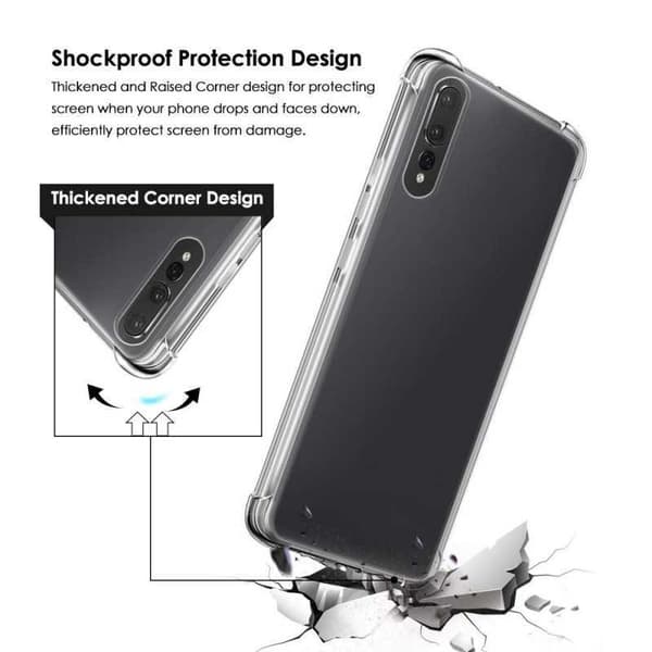 Huawei P30 Iskunvaimennus Silikoni Shell Iskunvaimennin Transparent
