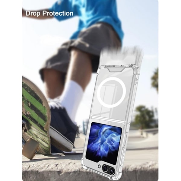 Samsung Z Flip 6 Transparent Stötdämpande Skal MagSafe-Kompatibelt