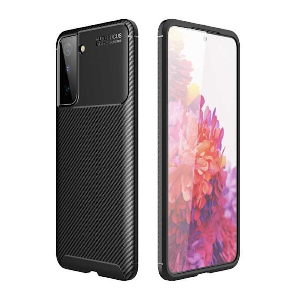 Samsung S21 Plus Stöttåligt Slimmat Skal FullCarbon V4 Svart