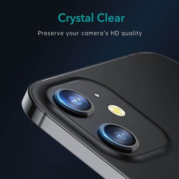 2-PACK iPhone 12 Kameraskydd ESR Härdat Glas Svart