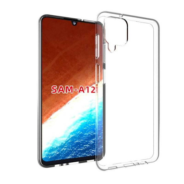 Samsung A12 stødabsorberende blødt etui Enkelt Transparent