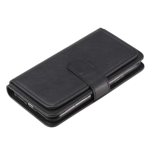 Käytännöllinen iPhone XS -lompakkokotelo, jossa 11-taskuinen Arr Black