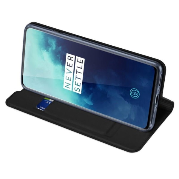 OnePlus 8 Flip Case Smooth -korttipaikka Black
