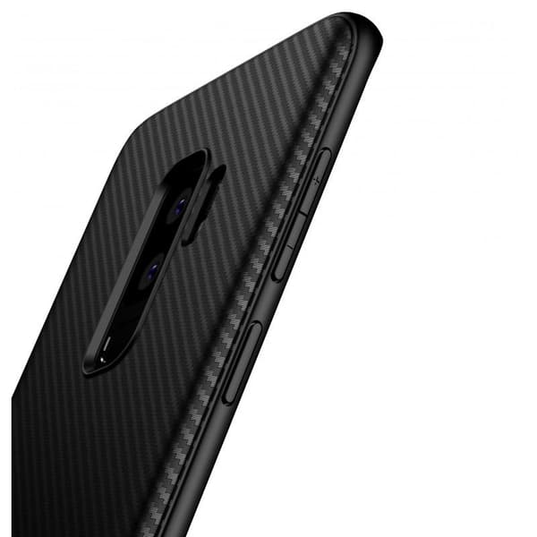 Samsung S9 Plus Shockproof FullCarbon-etui Svart