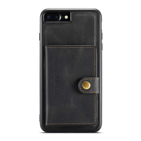 iPhone 8 Plus iskunkestävä kotelo magneettisella korttitelineellä JeeHood Black