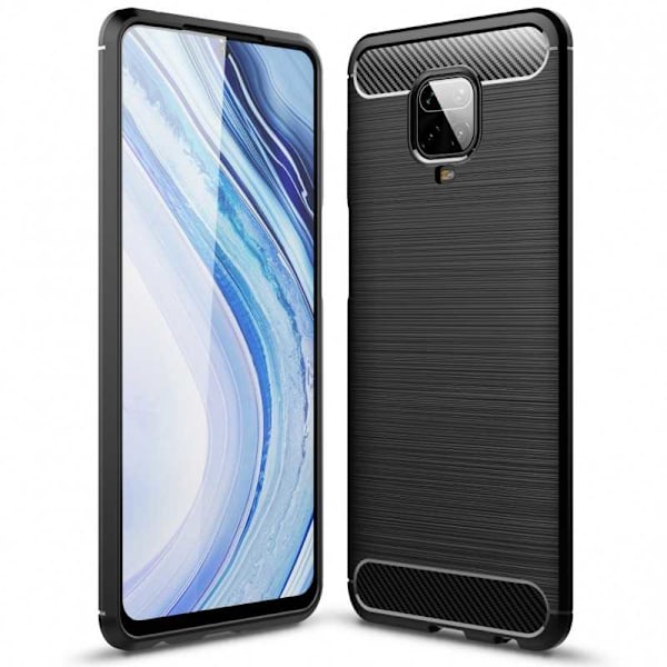 Xiaomi Redmi Note 9S / 9 Pro Iskunkestävä SlimCarbon Black