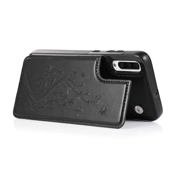 Samsung A70 Shockproof Cover Card Holder 3-POCKET Flippr V2 Black