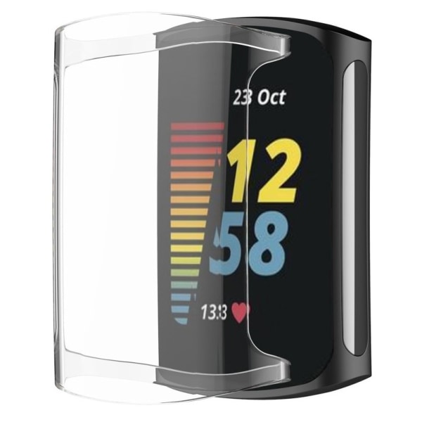 2-PACK Heltäckande TPU Skal Fitbit Charge 5 Liquid Transparent