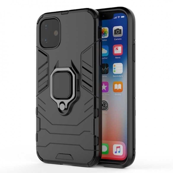 iPhone 11 Iskunkestävä suojus sormustelineellä ThinArmor Black