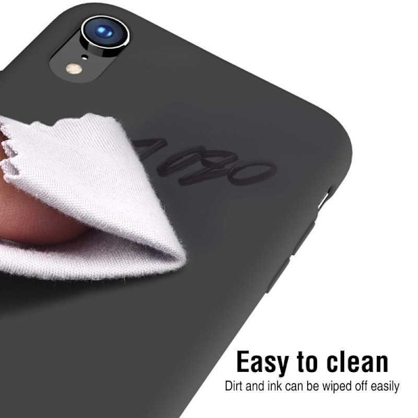 iPhone XR gummibelagt mat sort silikonecover Svart