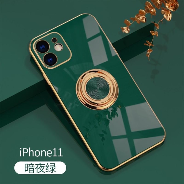 iPhone 11 Elegant & Stöttåligt Skal med Ringhållare Flawless Rosa