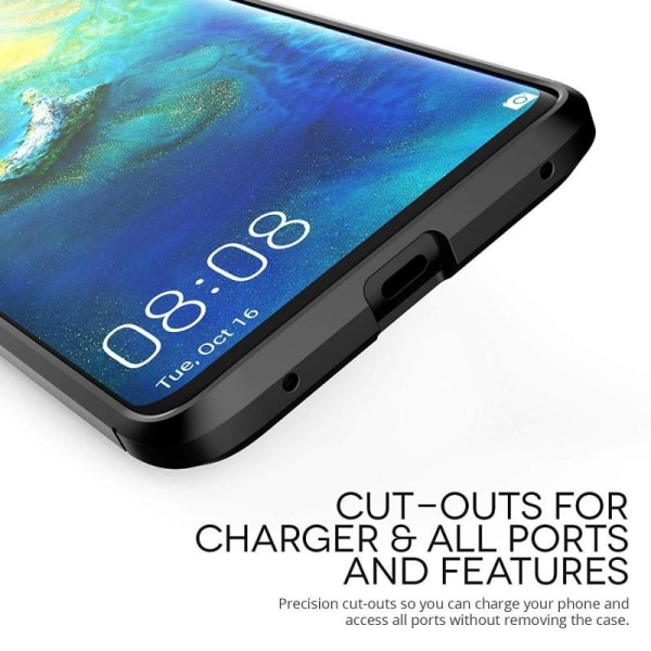 Mate 20 Pro Shock Resistant Shock Absorbing Shell SlimCarbon Svart