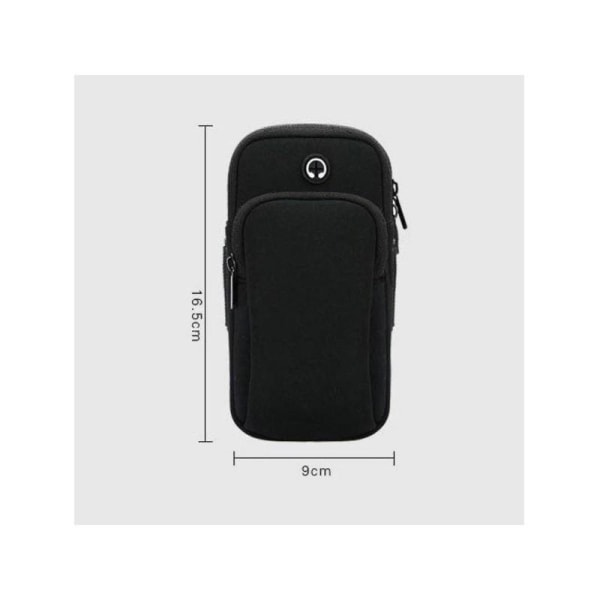 Robust og komfortabelt sportsarmbånd for iPhone / Android-smartt Black