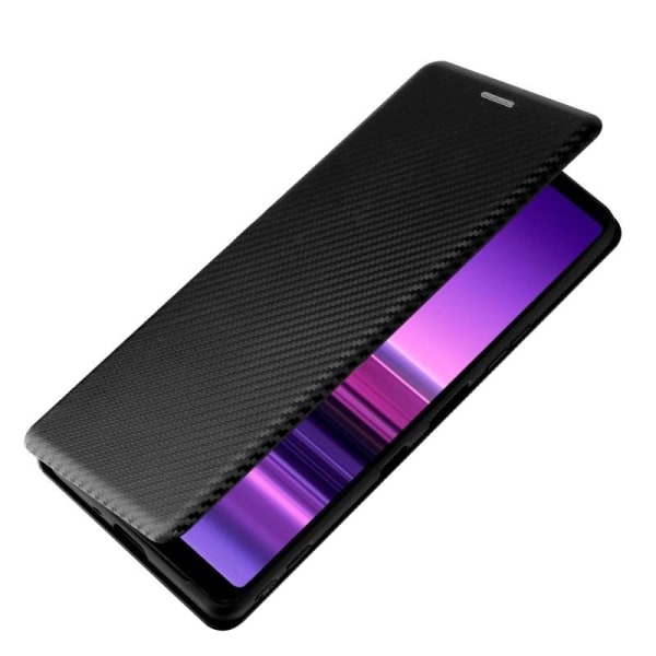 Xperia 1 III Flip-etui Kortrum CarbonDreams Black