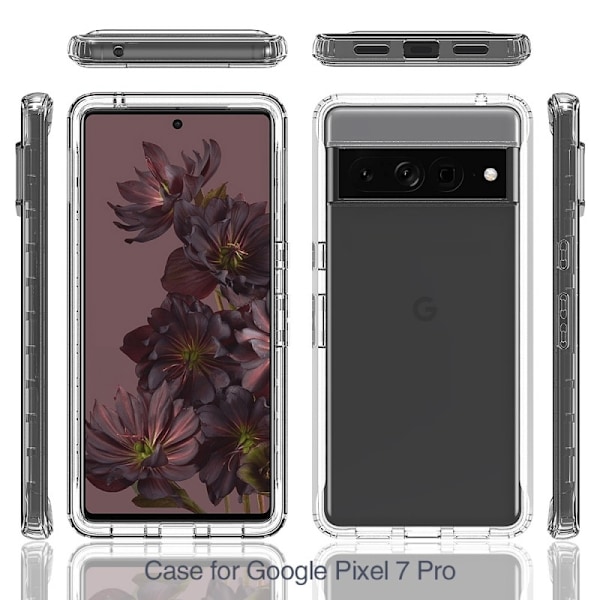 Google Pixel 7 Pro Heltäckande Premium 3D Skal 3in1 ThreeSixty Clear