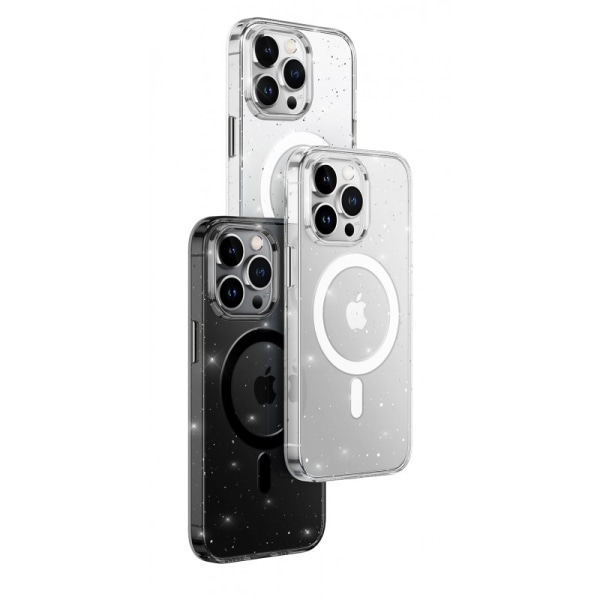 Glitrende MagSafe-deksel iPhone 15 Pro - Gjennomsiktig