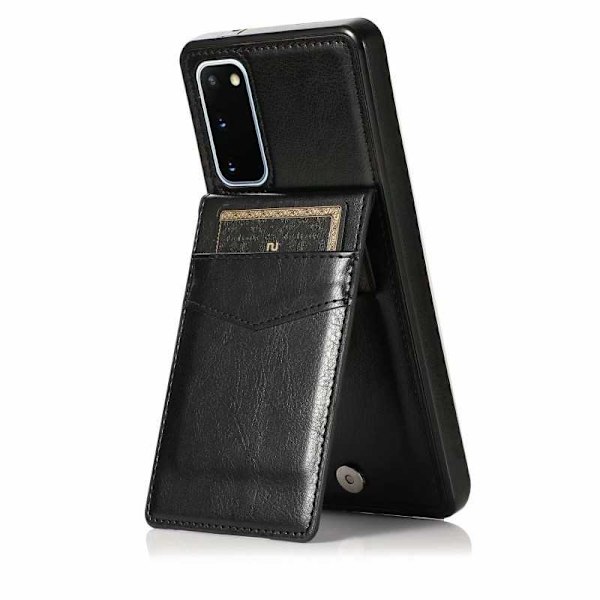 Samsung S21 FE Mobilskal Korthållare 5-FACK Retro V3 Svart