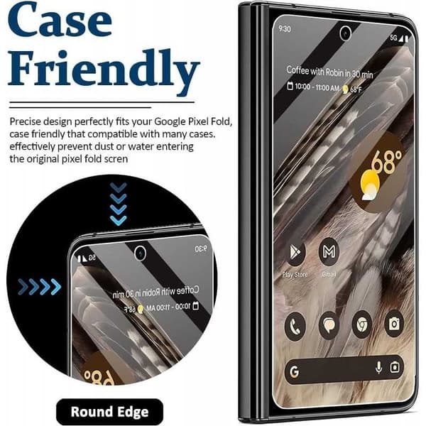 Google Pixel Fold Härdat glas 0.26mm 2.5D 9H Transparent