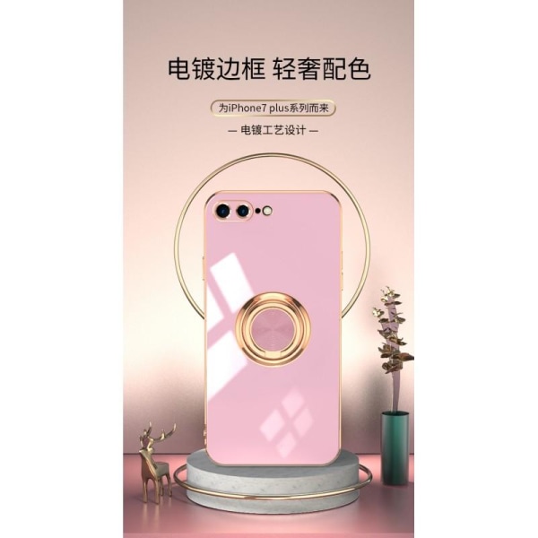 iPhone 7/8/SE (2020&2022) Elegant og stødsikkert cover med ringh Ljusrosa