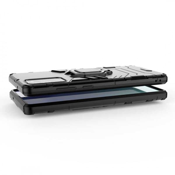 Samsung Note 20 iskunkestävä kotelo ThinArmor sormustelineellä Black