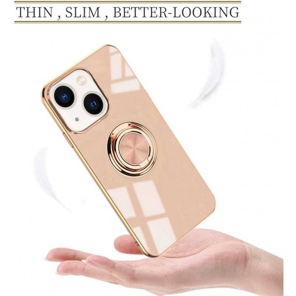 iPhone 13 Elegant & Stöttåligt Skal med Ringhållare Flawless Svart