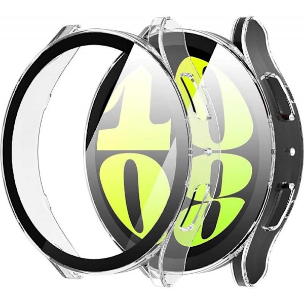 2i1 stødabsorberende skal 9H hærdet glas Galaxy Watch 6 40mm - Transparent
