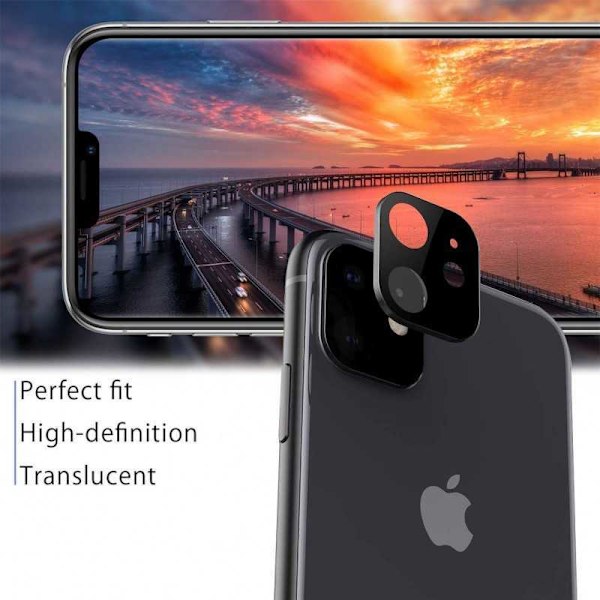 iPhone 11 Pro Max hærdet glas kamerabeskyttelse 9H Svart