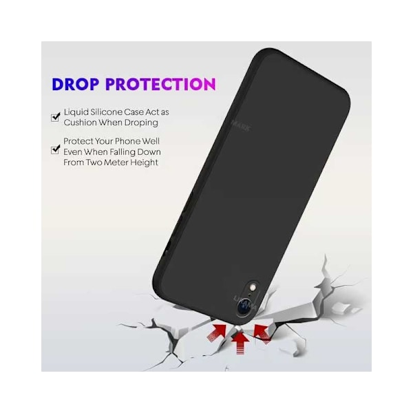 iPhone XR Kuminen Shell Liquid - Musta