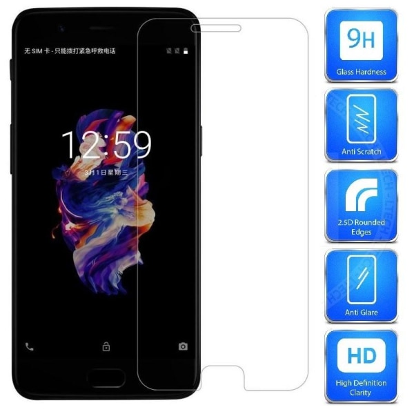 OnePlus 5 | Härdat glas 0.26mm 2.5D 9H Transparent