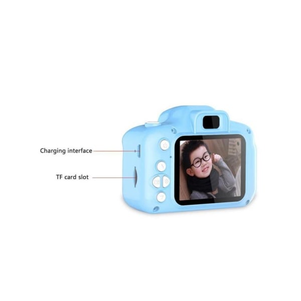 Kompakt Digital HD Kamera för Barn Blå