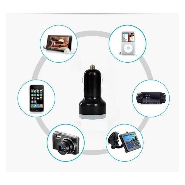 Universal Mini Double USB 2.1A Gul
